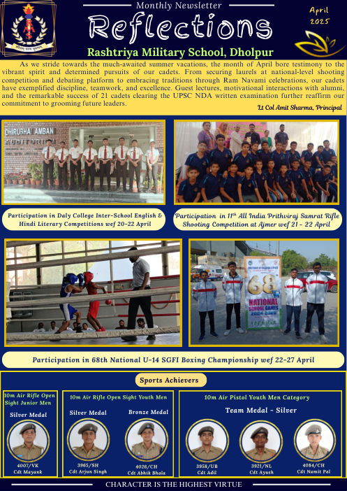 Newsletter cover, April 2025