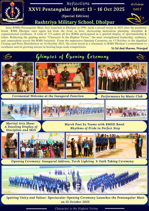Newsletter cover, October 2025 - Pentangular Meet Special Edition
